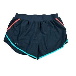 Under Armour Womens Running‎ Short Heatgear Size 2X Black Contrast Trim